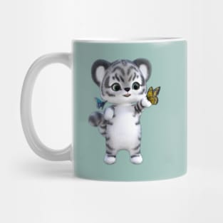 Snow White Tiger with Butterfly Mug